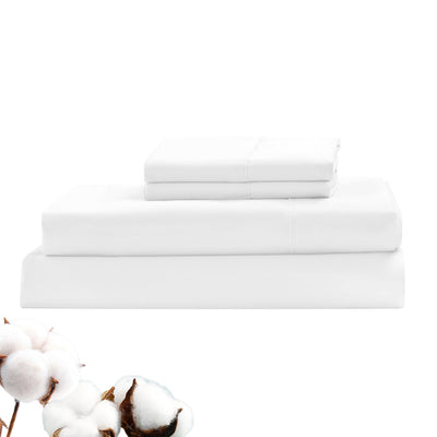 LINENLINK Hotel-Quality 100% Cotton Bed Sheet Set