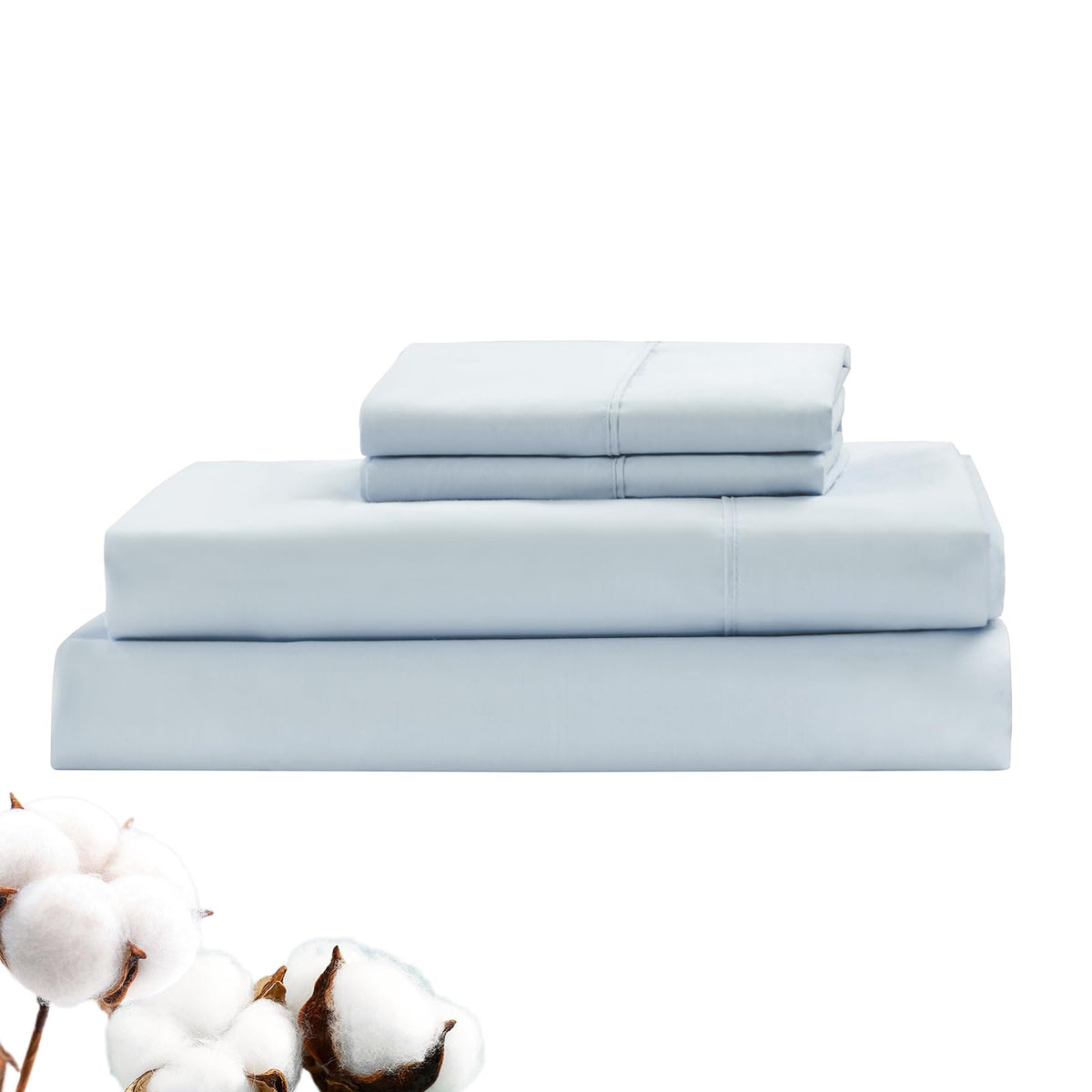 LINENLINK Hotel-Quality 100% Cotton Bed Sheet Set