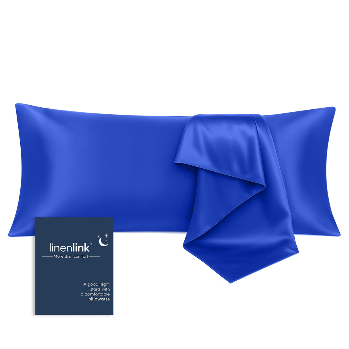 LINENLINK Silky Satin Pillowcases, 2 Pack