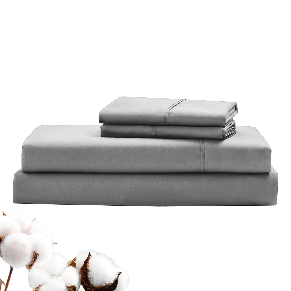 LINENLINK Hotel-Quality 100% Cotton Bed Sheet Set