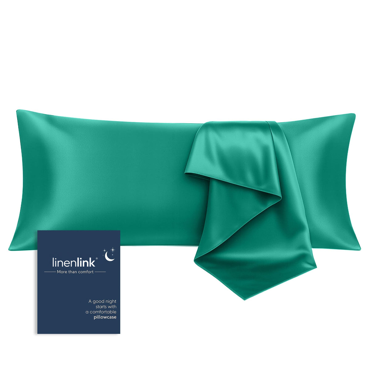 LINENLINK Silky Satin Pillowcases, 2 Pack