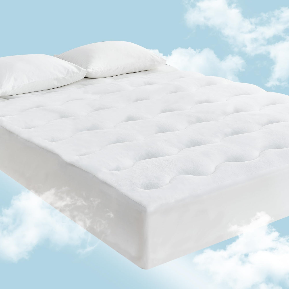 LINENLINK Warm Mattress Topper – 5cm Thick, Coral Fleece Winter Side, Cooling Reverse, 1000GSM Fill, Soft, Breathable & Washable, 45cm Deep Pocket