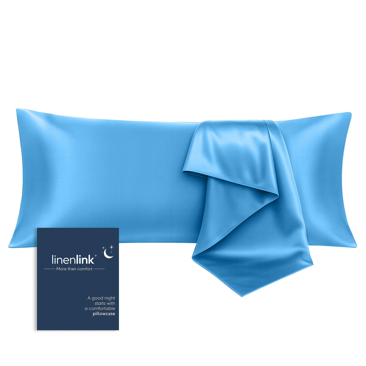 LINENLINK Silky Satin Pillowcases, 2 Pack