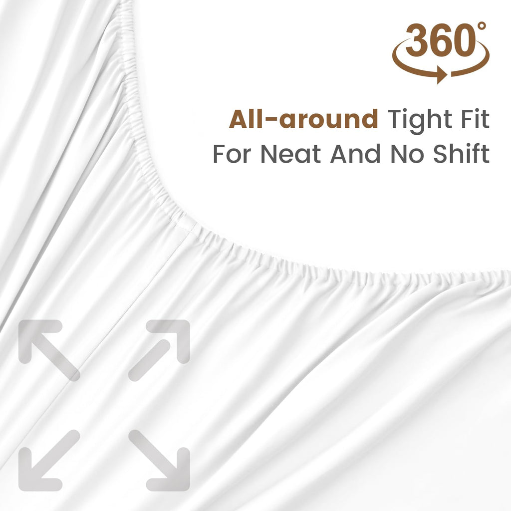 LINENLINK Hotel-Quality 100% Cotton Bed Sheet Set