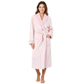 LINENLINK Flannel Fleece Robe for Women & Men, Soft Warm Bathrobe Dressing Gown with Shawl Collar and 2 Deep Pockets, Long Plush Robes for After Shower, Spa and Lounging