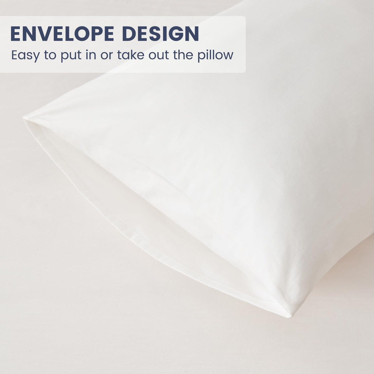 LINENLINK 100% Cotton Pillowcases, 2 Pack