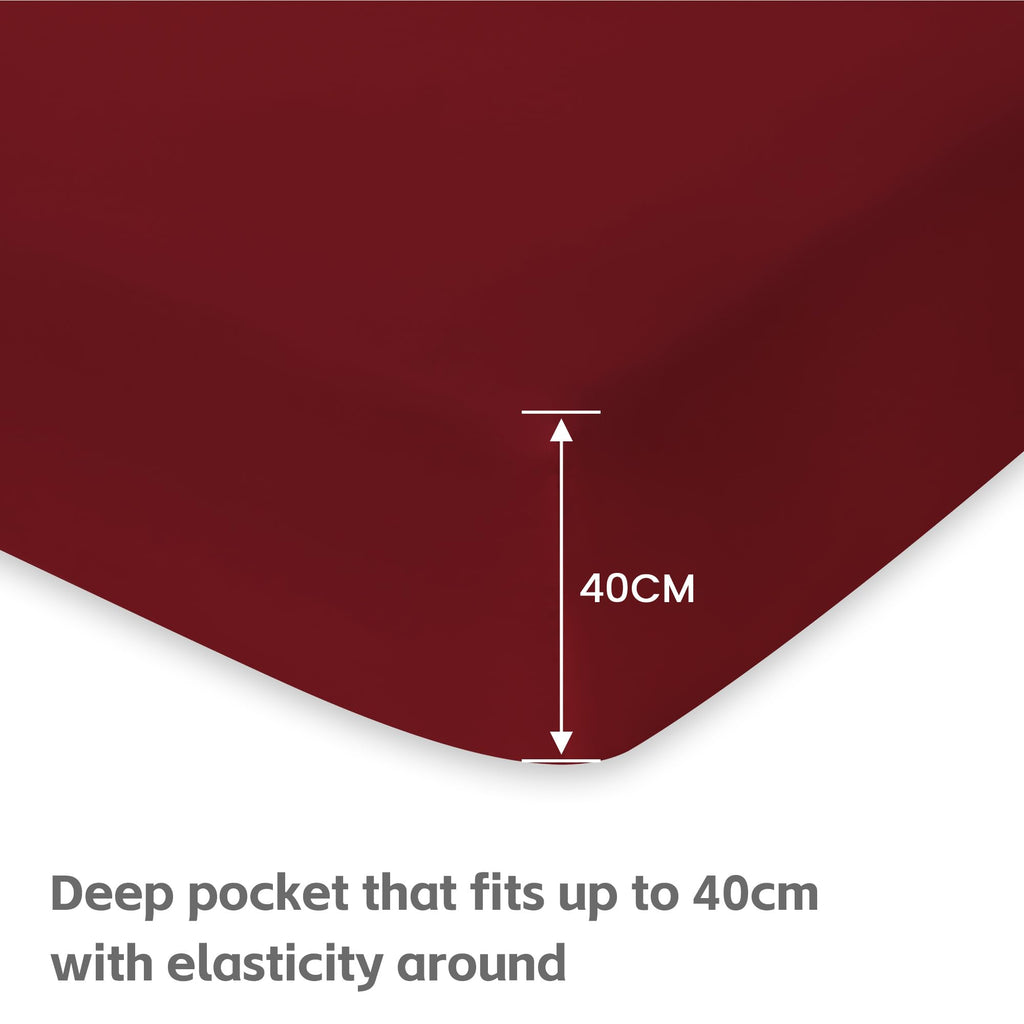 LINENLINK 1800TC Microfibre Fitted Sheet & 2 Pillowcases