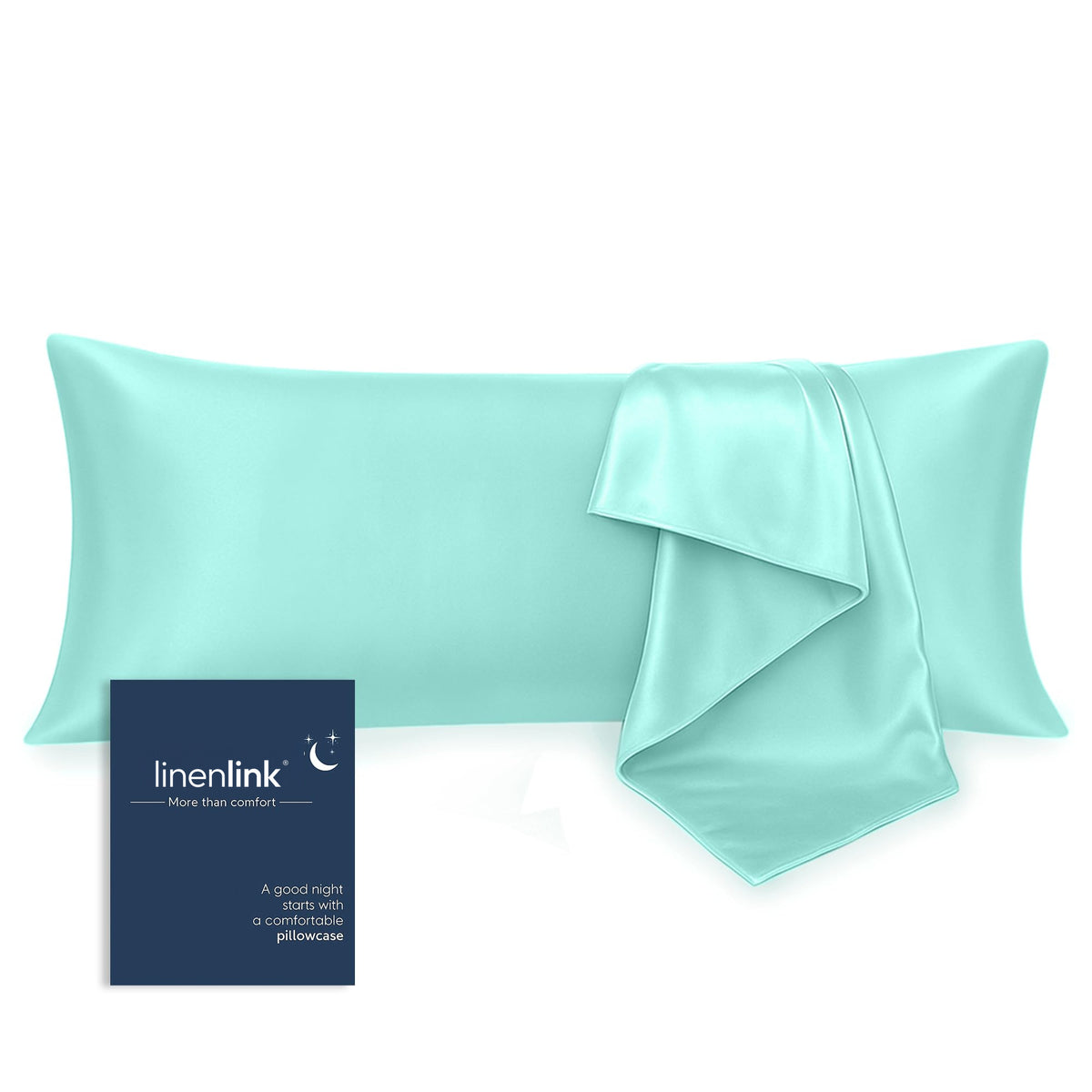 LINENLINK Silky Satin Pillowcases, 2 Pack