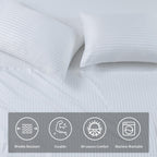 LINENLINK Hotel-Quality Stripe Bed Sheet Set