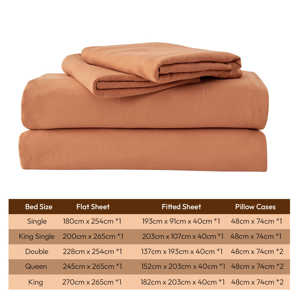 LINENLINK Vintage Washed Bed Sheet Set