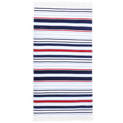 LINENLINK 100% Cotton Beach Towel - HAWAII Pattern Sand Free Beach Blanket Soft and Absorbent Towels for Swimming, Sports, Beach, Gym, Travel