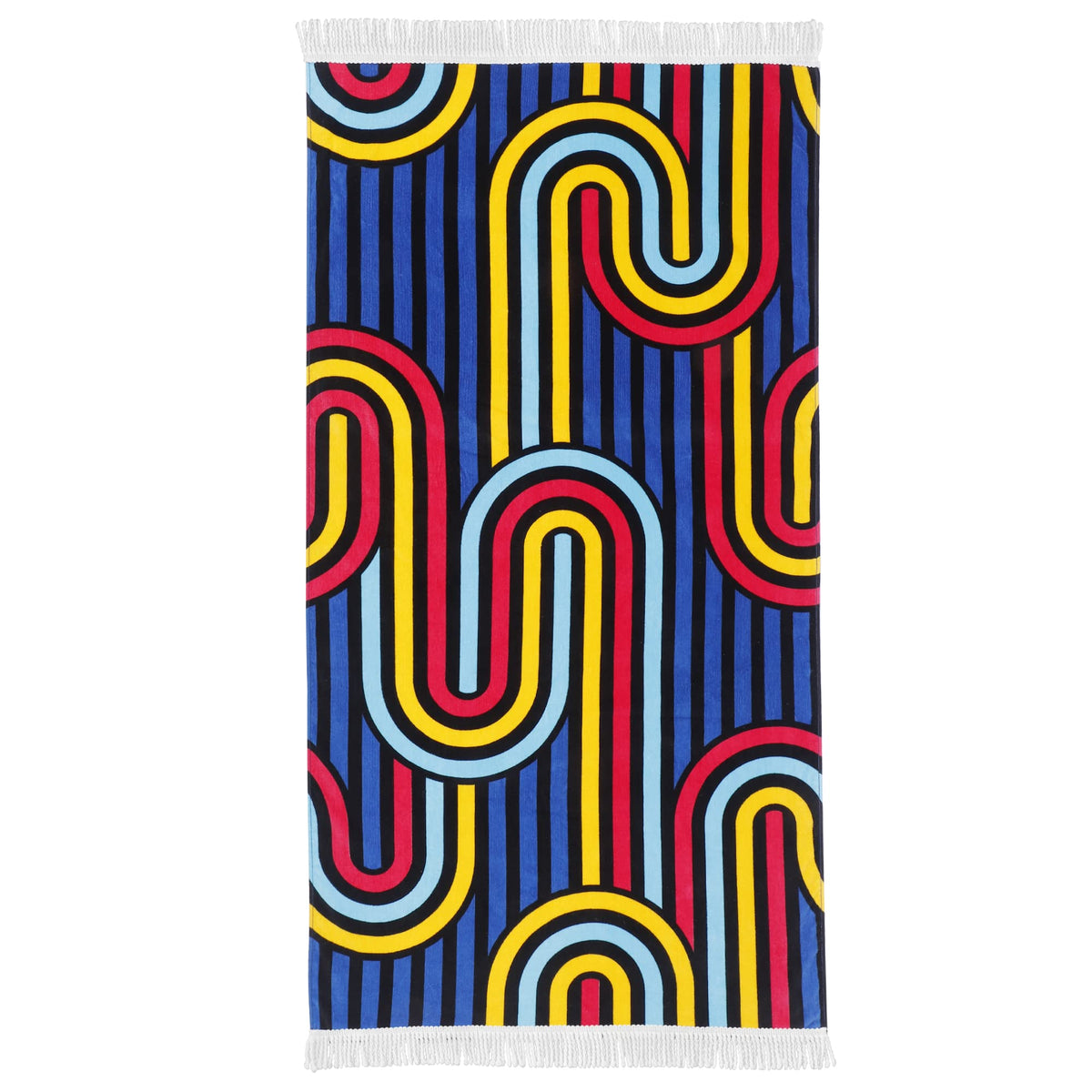 LINENLINK 100% Cotton Beach Towel - HAWAII Pattern Sand Free Beach Blanket Soft and Absorbent Towels for Swimming, Sports, Beach, Gym, Travel
