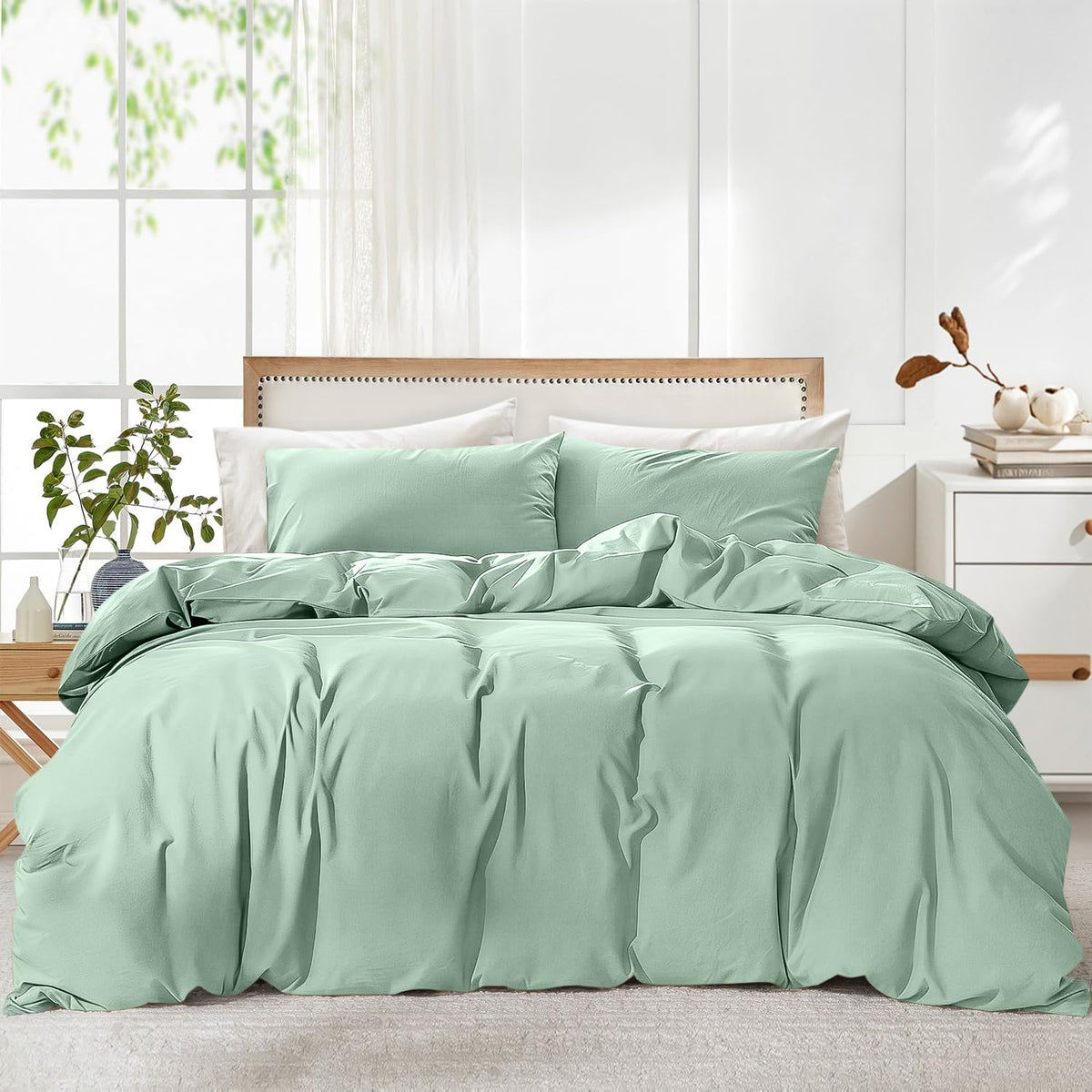 LINENLINK Vintage Washed Microfibre Quilt Cover Set