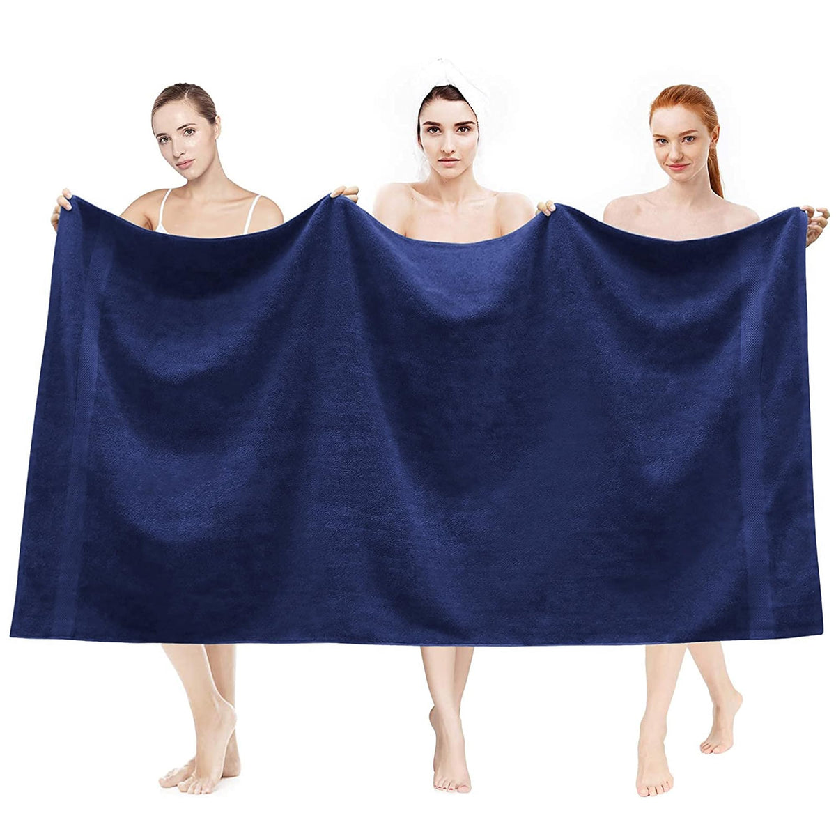 LINENLINK 100% Cotton Extra Large Bath Sheets, 2 Pack