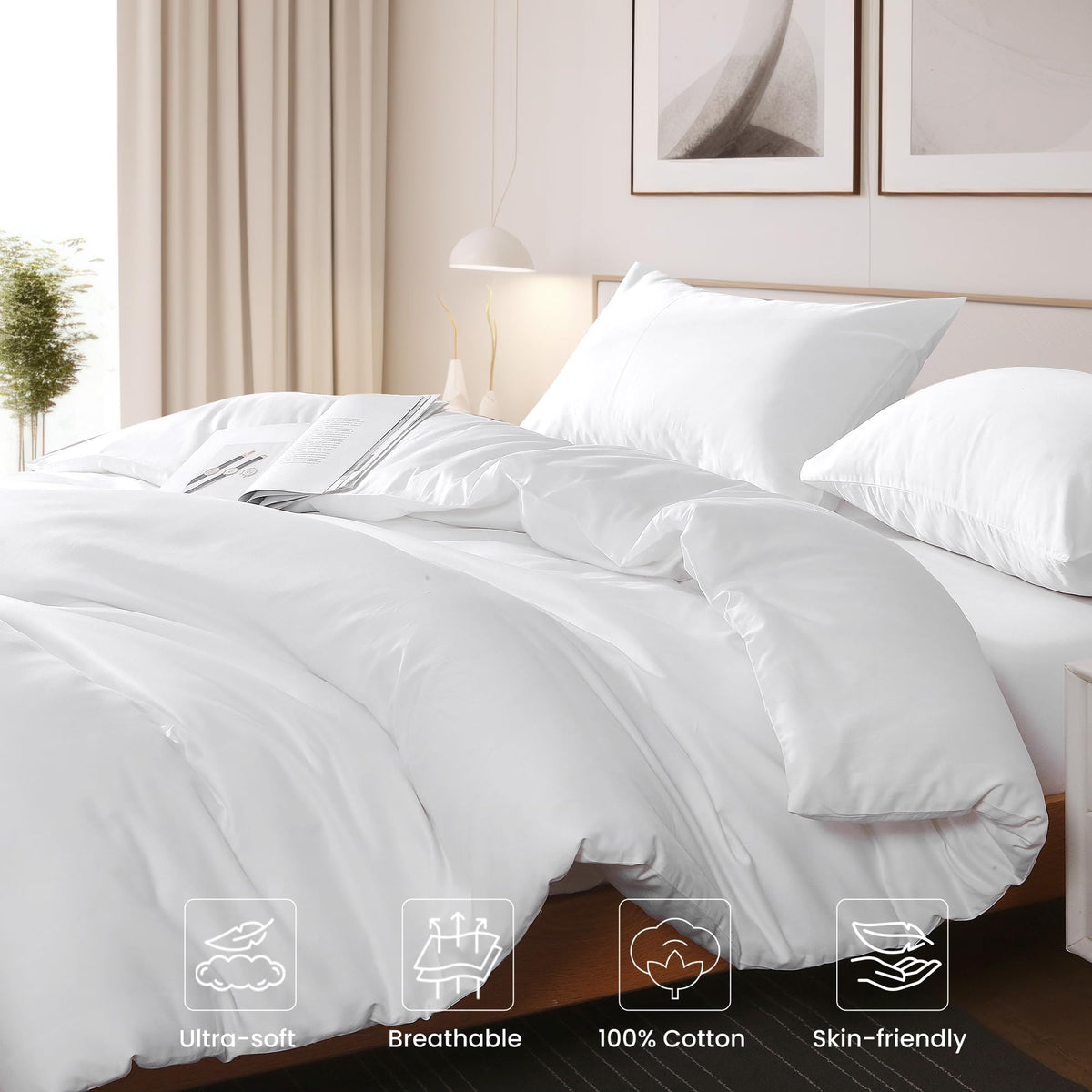 LINENLINK 100% Cotton Quilt Cover Set