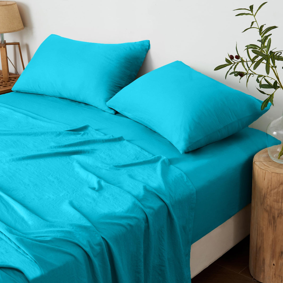 LINENLINK Vintage Washed Bed Sheet Set