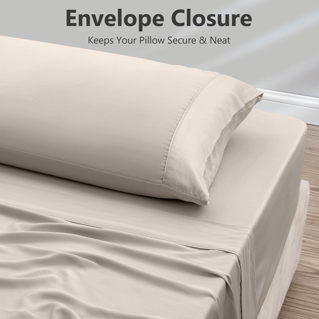 LINENLINK 100% Bamboo Sheet Set 4 Piece for Hot Sleepers