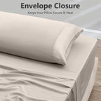 LINENLINK 100% Bamboo Sheet Set 4 Piece for Hot Sleepers