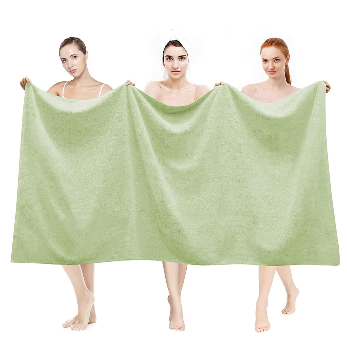 LINENLINK 100% Cotton Extra Large Bath Sheets, 2 Pack