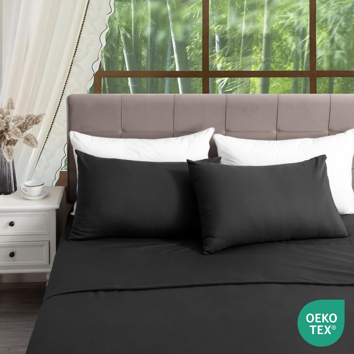 LINENLINK Bamboo Blend Pillowcases, 2 Pack