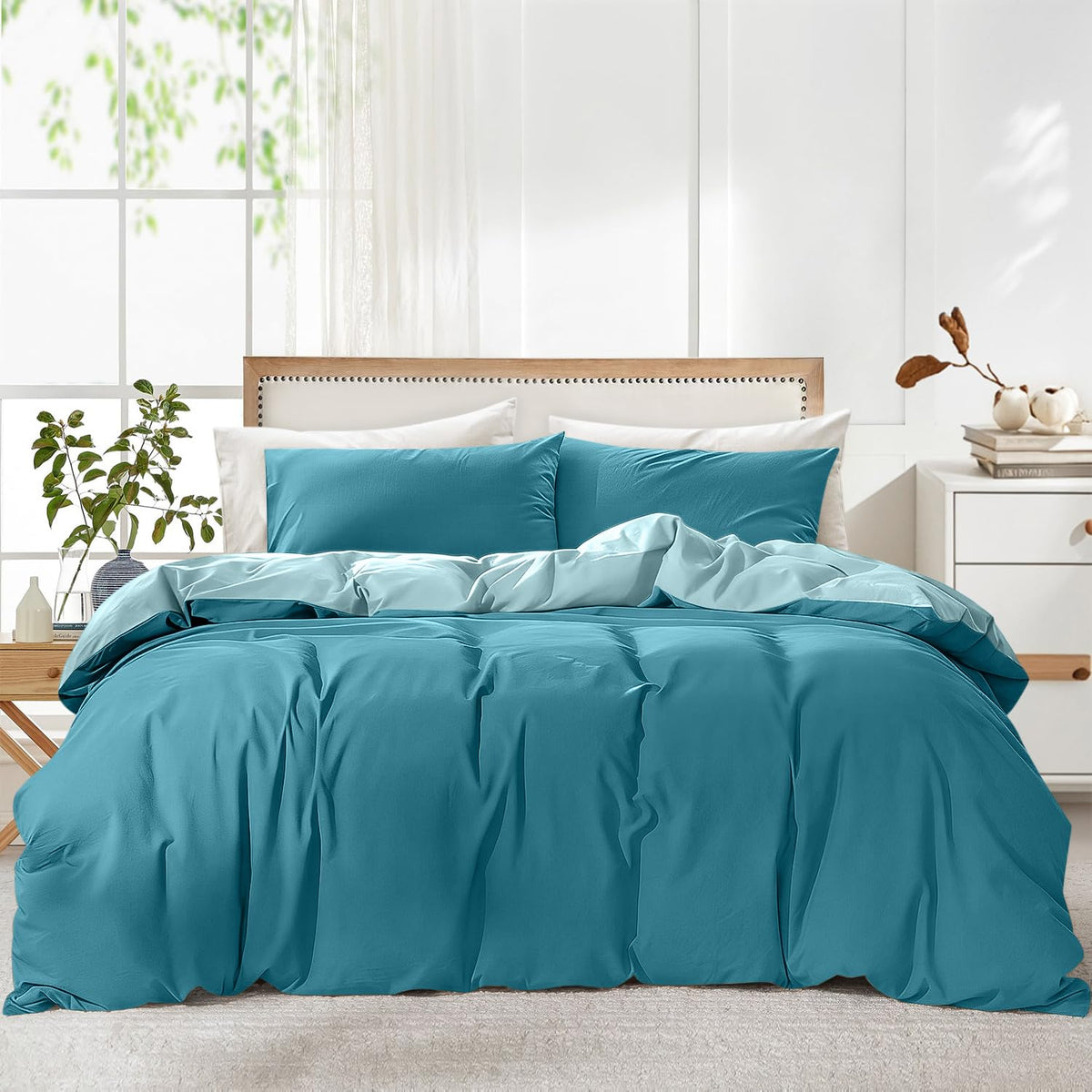 LINENLINK Vintage Washed Microfibre Quilt Cover Set