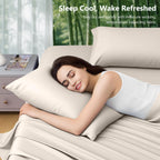 LINENLINK 100% Bamboo Sheet Set 4 Piece for Hot Sleepers