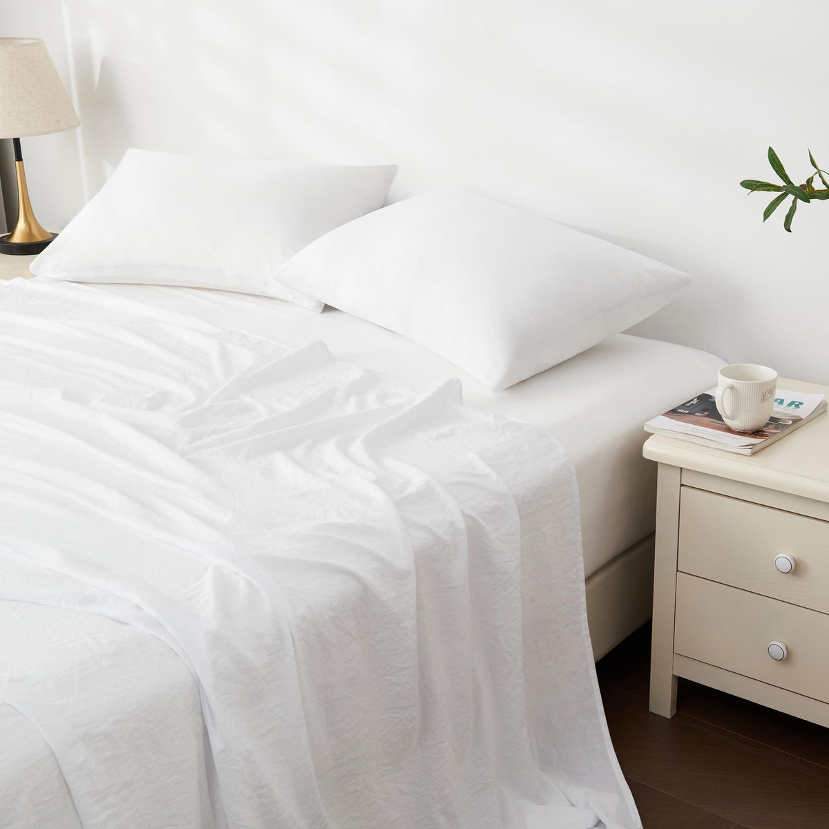 LINENLINK Vintage Washed Bed Sheet Set
