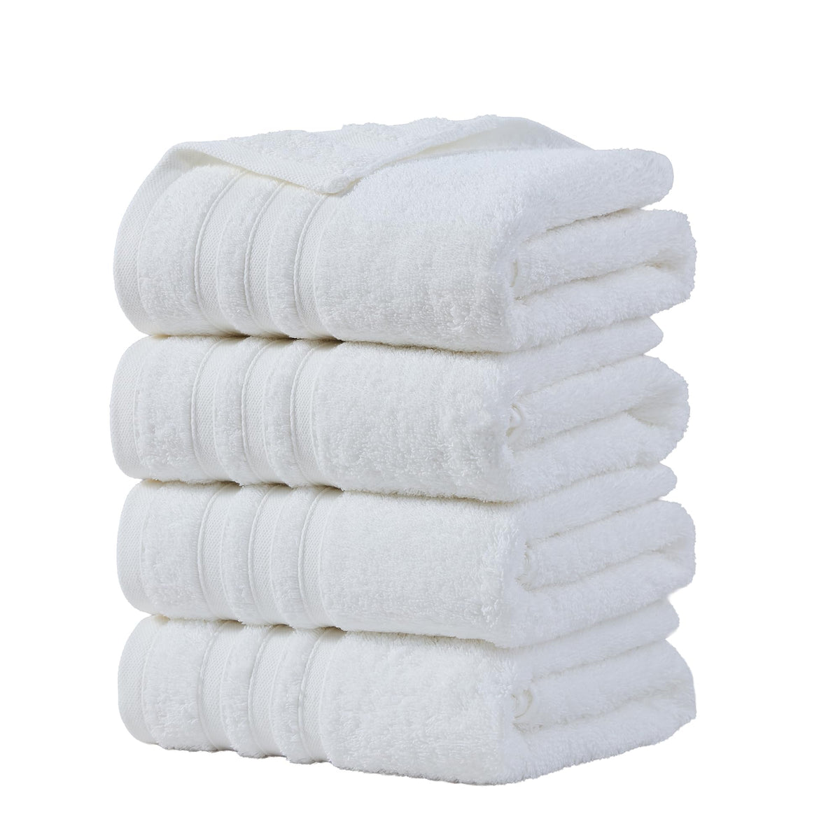 LINENLINK 100% Cotton Bath Towels, 4 Pack