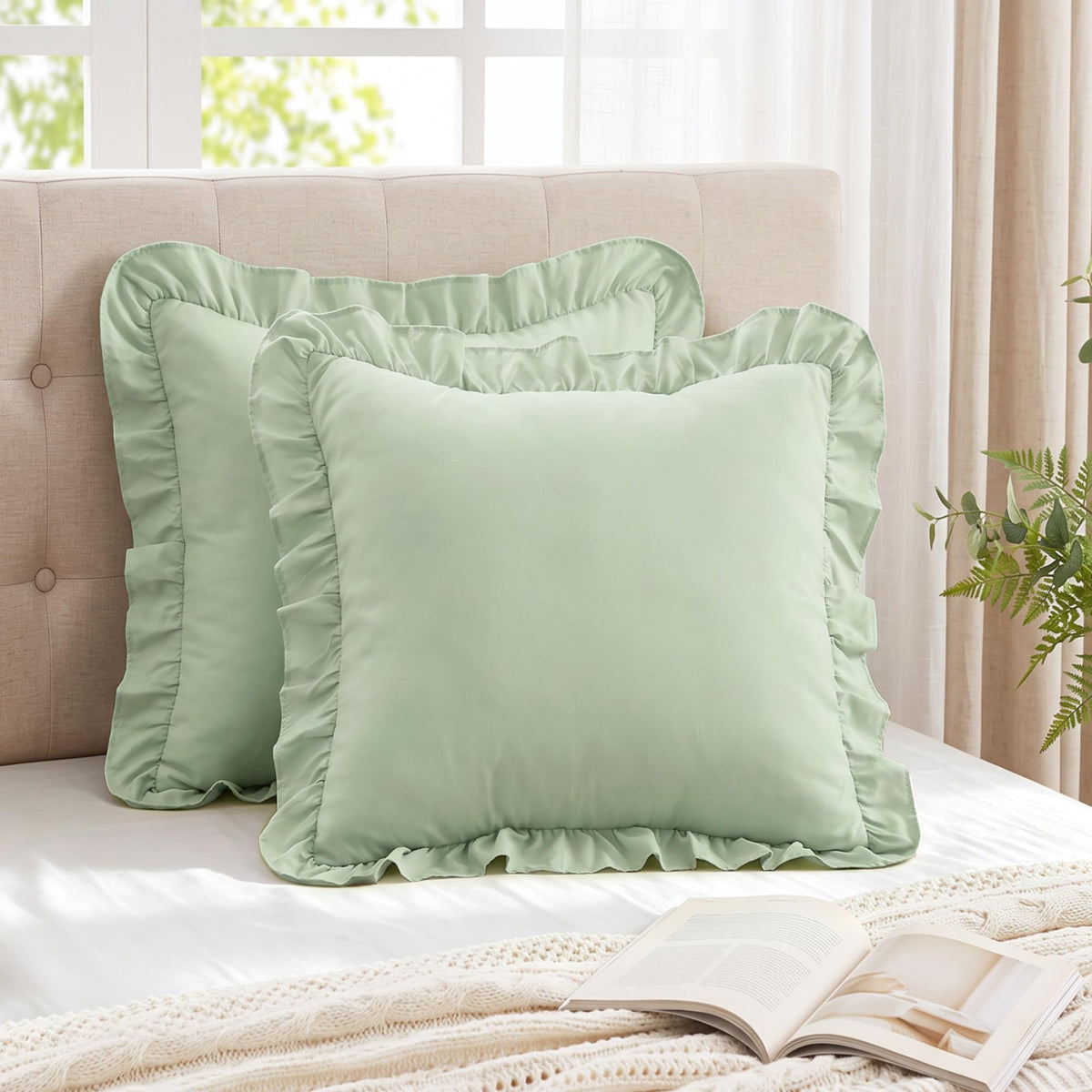 LINENLINK Ruffled Pillowcases Set of 2