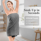 LINENLINK 100% Cotton Bath Towels, 4 Pack
