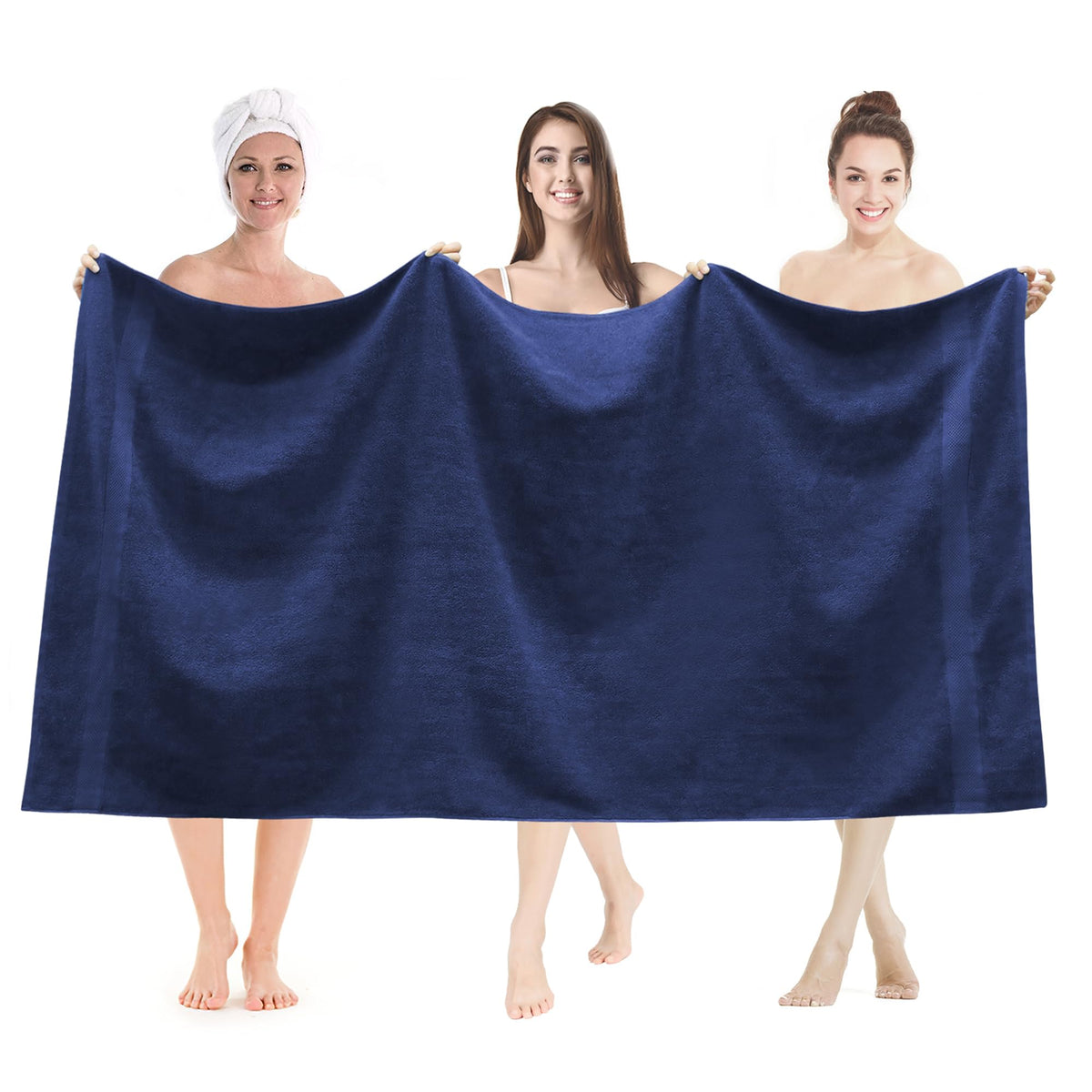 LINENLINK 100% Cotton Extra Large Bath Sheets, 2 Pack