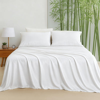 LINENLINK 100% Bamboo Sheet Set 4 Piece for Hot Sleepers