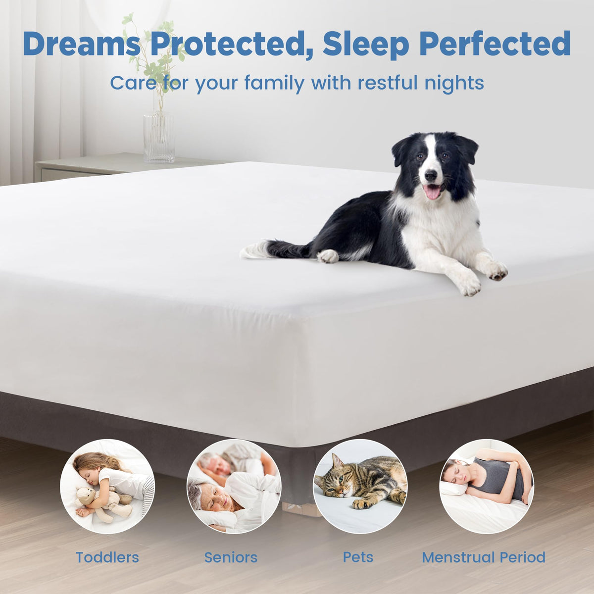 LINENLINK 100% Waterproof Mattress Protector for Kids & Pet Accidents