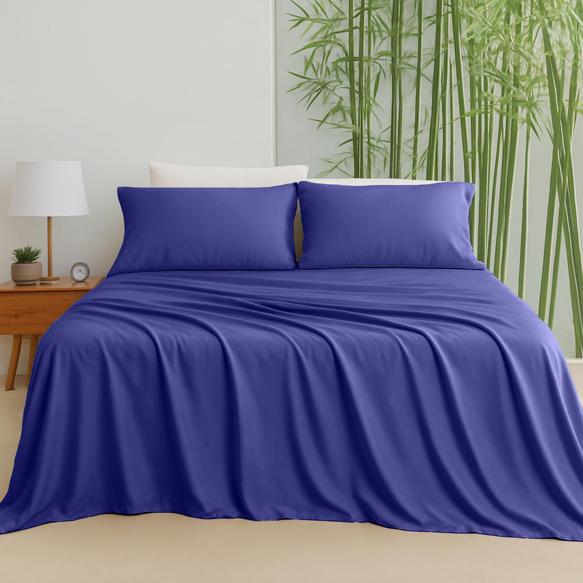 LINENLINK 100% Bamboo Sheet Set 4 Piece for Hot Sleepers
