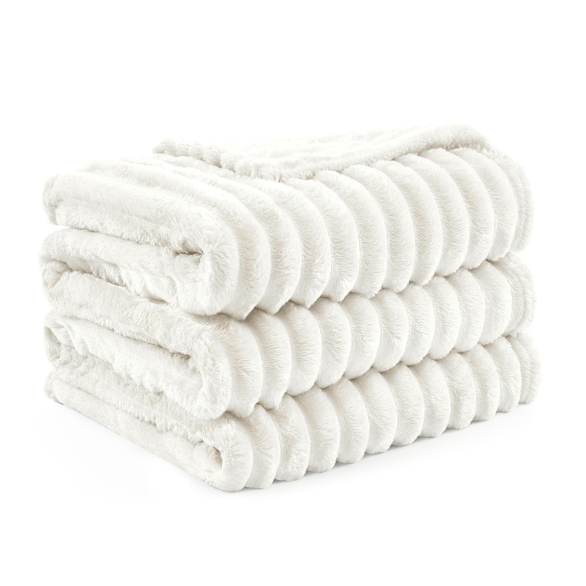 LINENLINK Soft Flannel Fleece Blanket Plush Fluffy