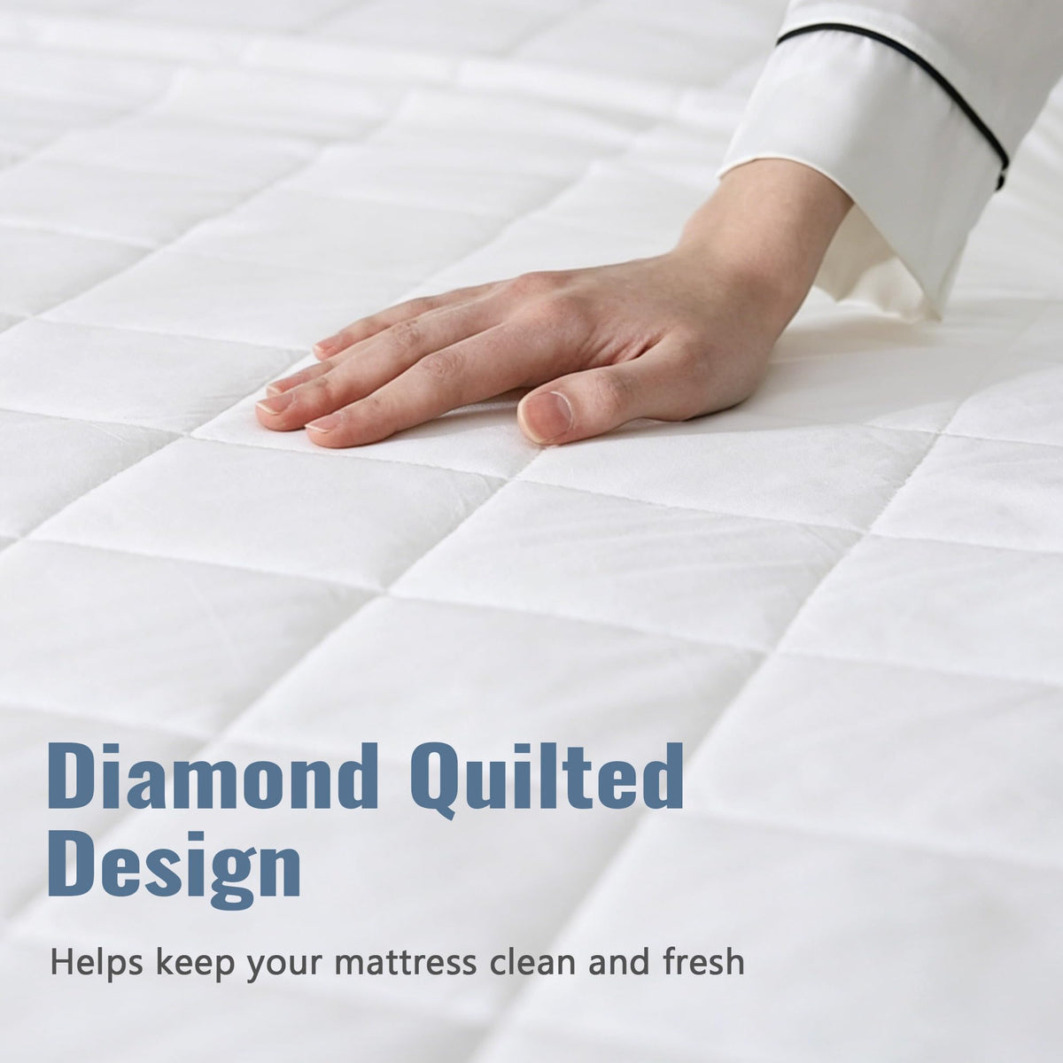 LINENLINK 100% Cotton Quilted Mattress Pad Protector