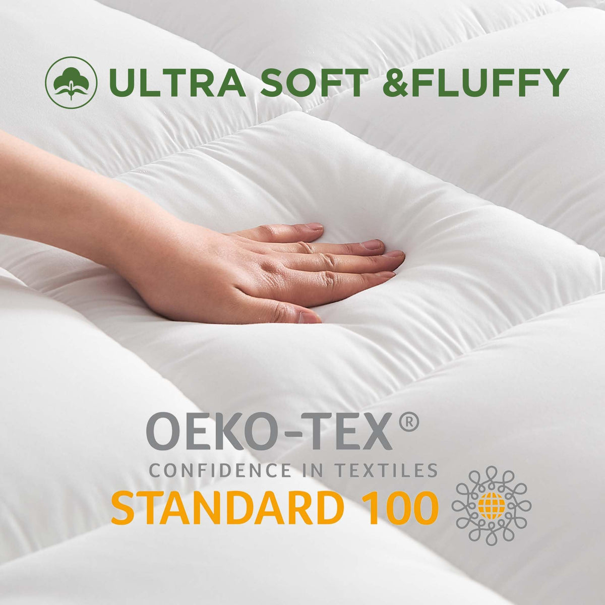LINENLINK Bamboo Mattress Topper 10cm Luxury Hotel Style Comfort