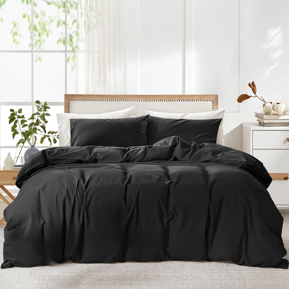 LINENLINK Vintage Washed Microfibre Quilt Cover Set