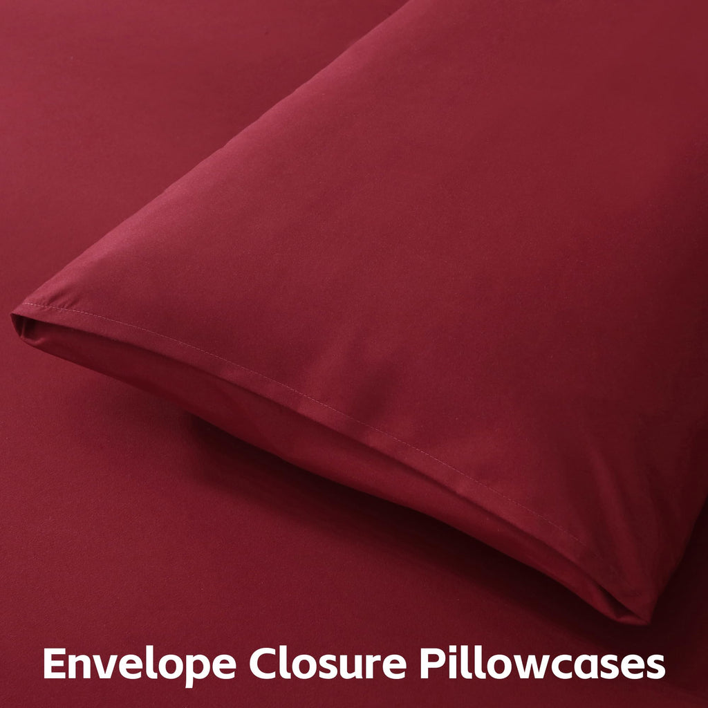 LINENLINK 1800TC Microfibre Fitted Sheet & 2 Pillowcases