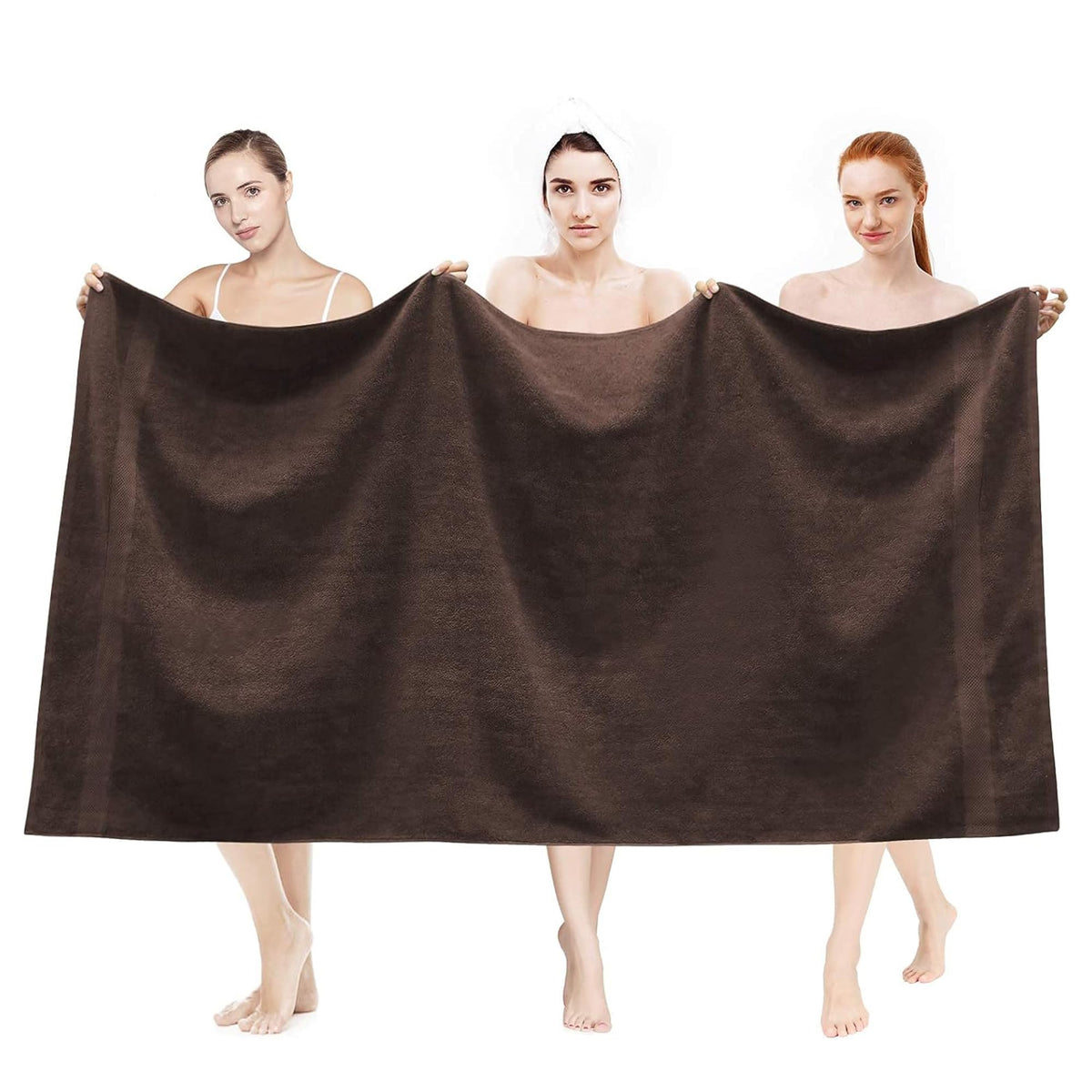 LINENLINK 100% Cotton Extra Large Bath Sheets, 2 Pack
