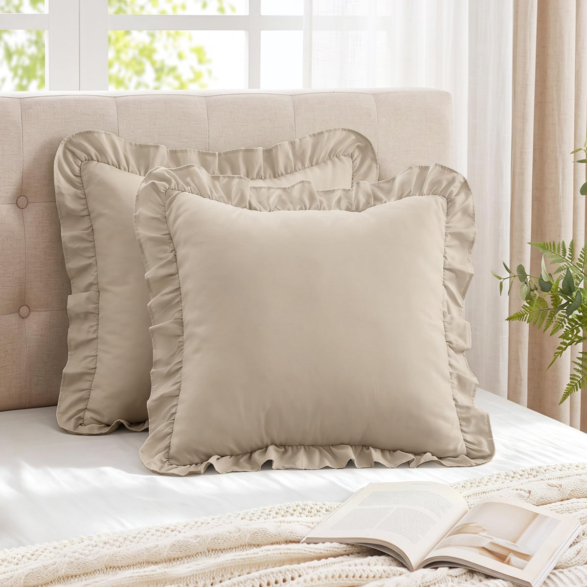LINENLINK Ruffled Pillowcases Set of 2