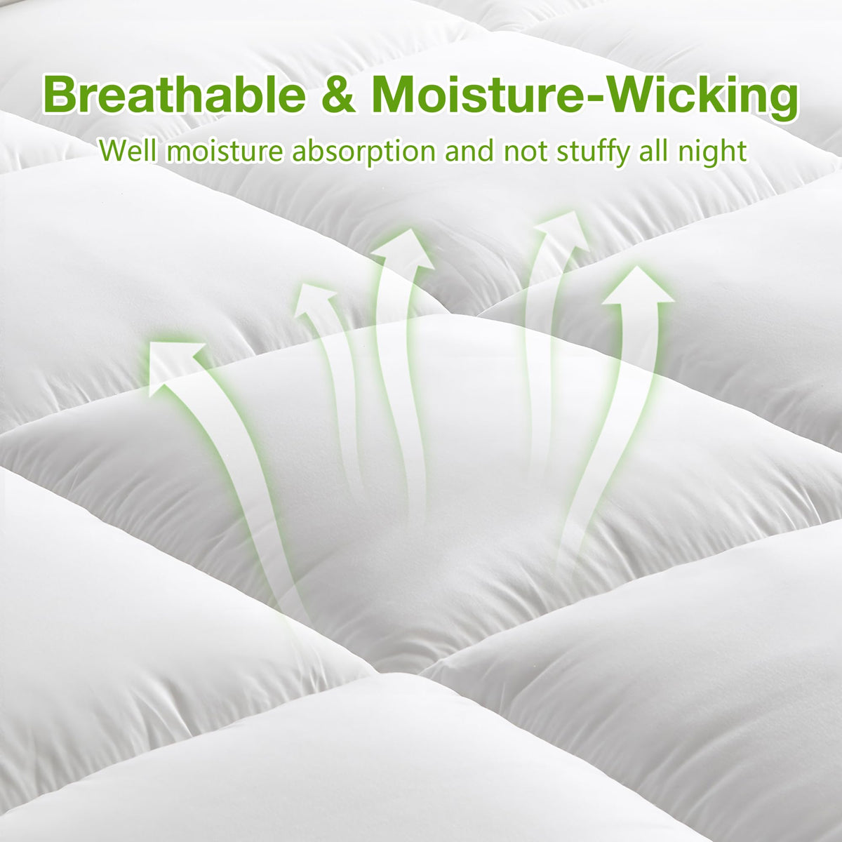 LINENLINK Bamboo Mattress Topper 5cm Hotel Style Plush Comfort