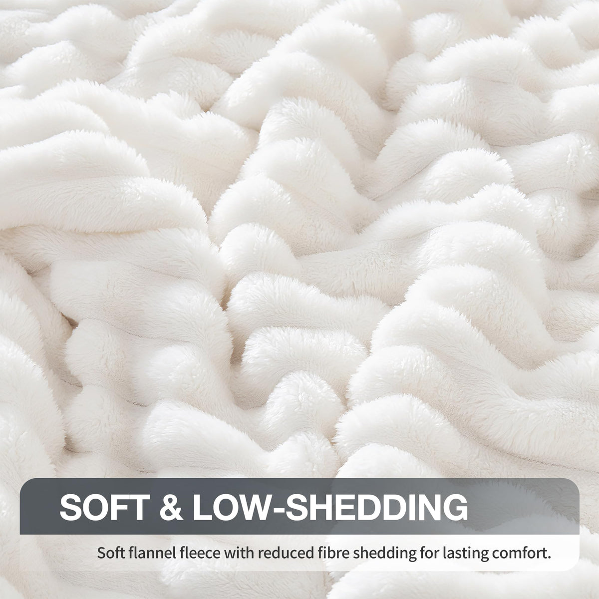 LINENLINK Soft Flannel Fleece Blanket Plush Fluffy