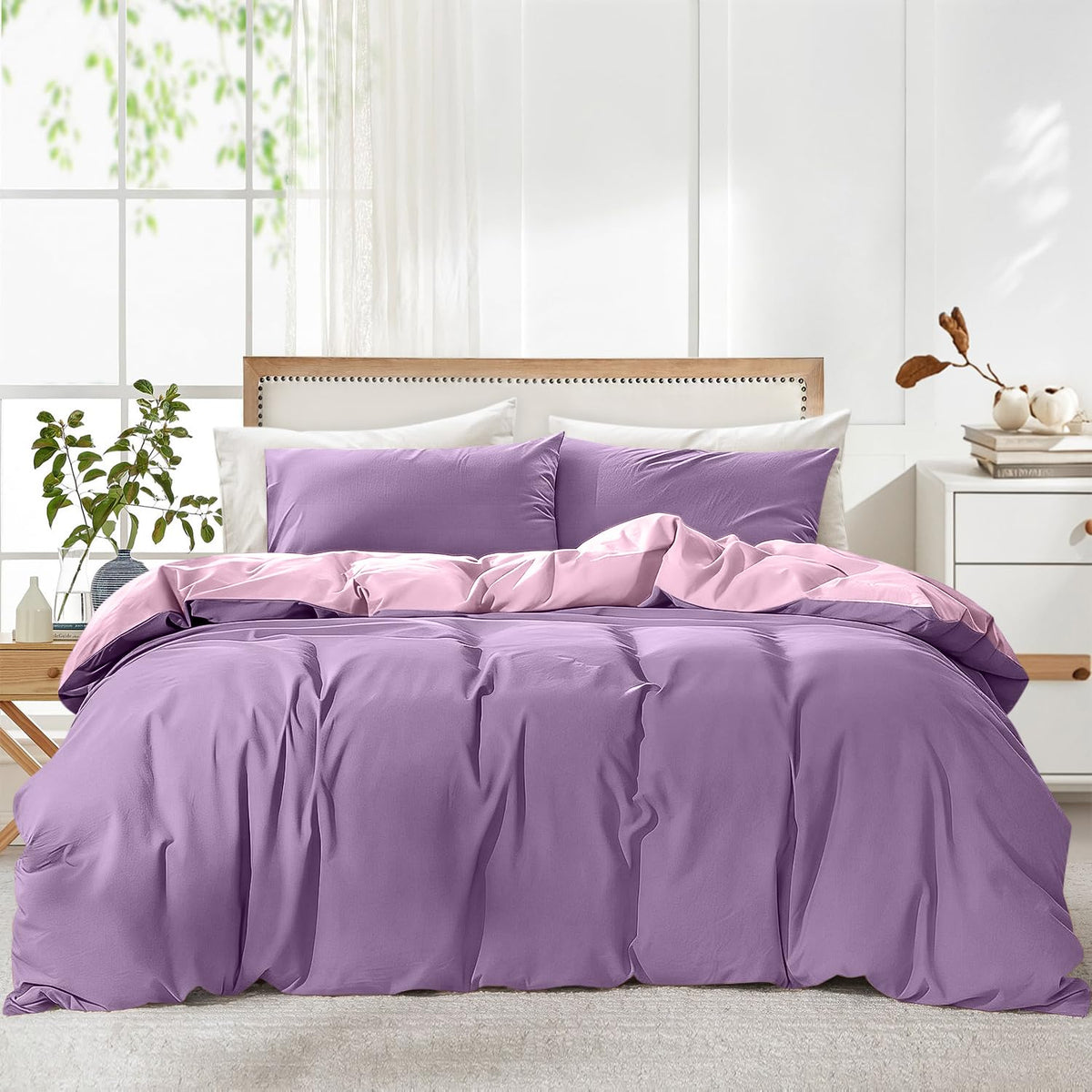 LINENLINK Vintage Washed Microfibre Quilt Cover Set