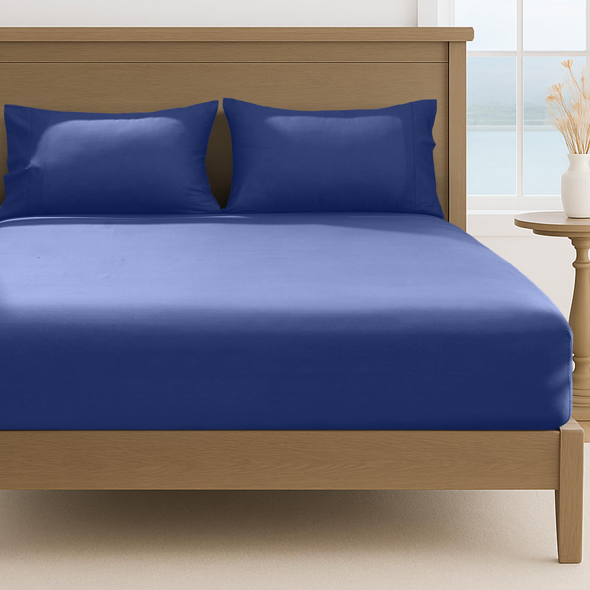 LINENLINK 1800TC Microfibre Fitted Sheet & 2 Pillowcases