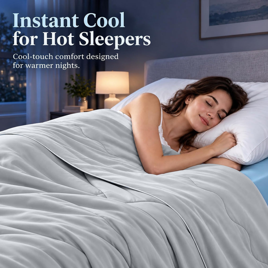 LINENLINK Cooling Comforter, Summer Quilt for Hot Sleepers