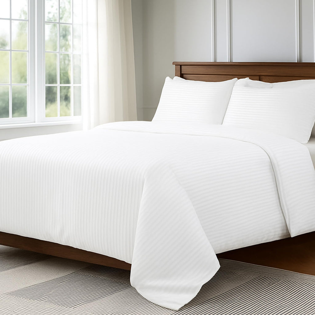 LINENLINK Hotel-Quality Stripe Quilt Cover Set