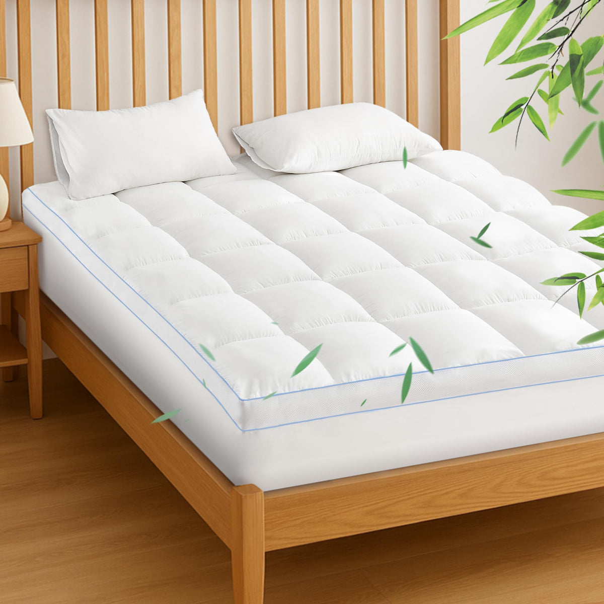 LINENLINK Bamboo Mattress Topper 10cm Luxury Hotel Style Comfort