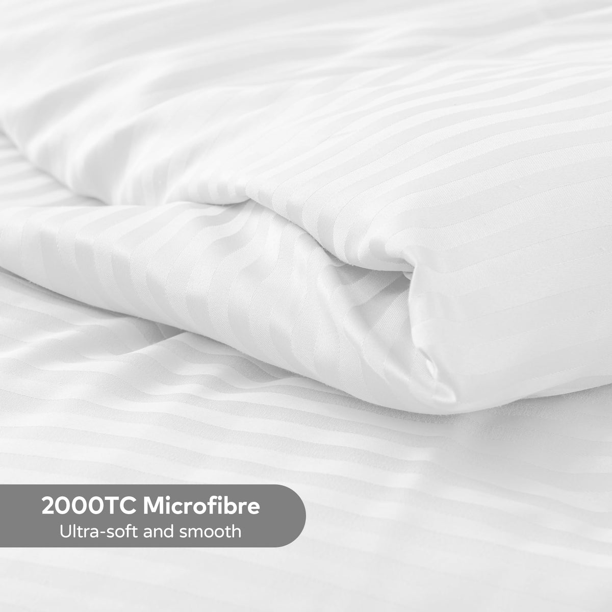 LINENLINK Hotel-Quality Stripe Quilt Cover Set
