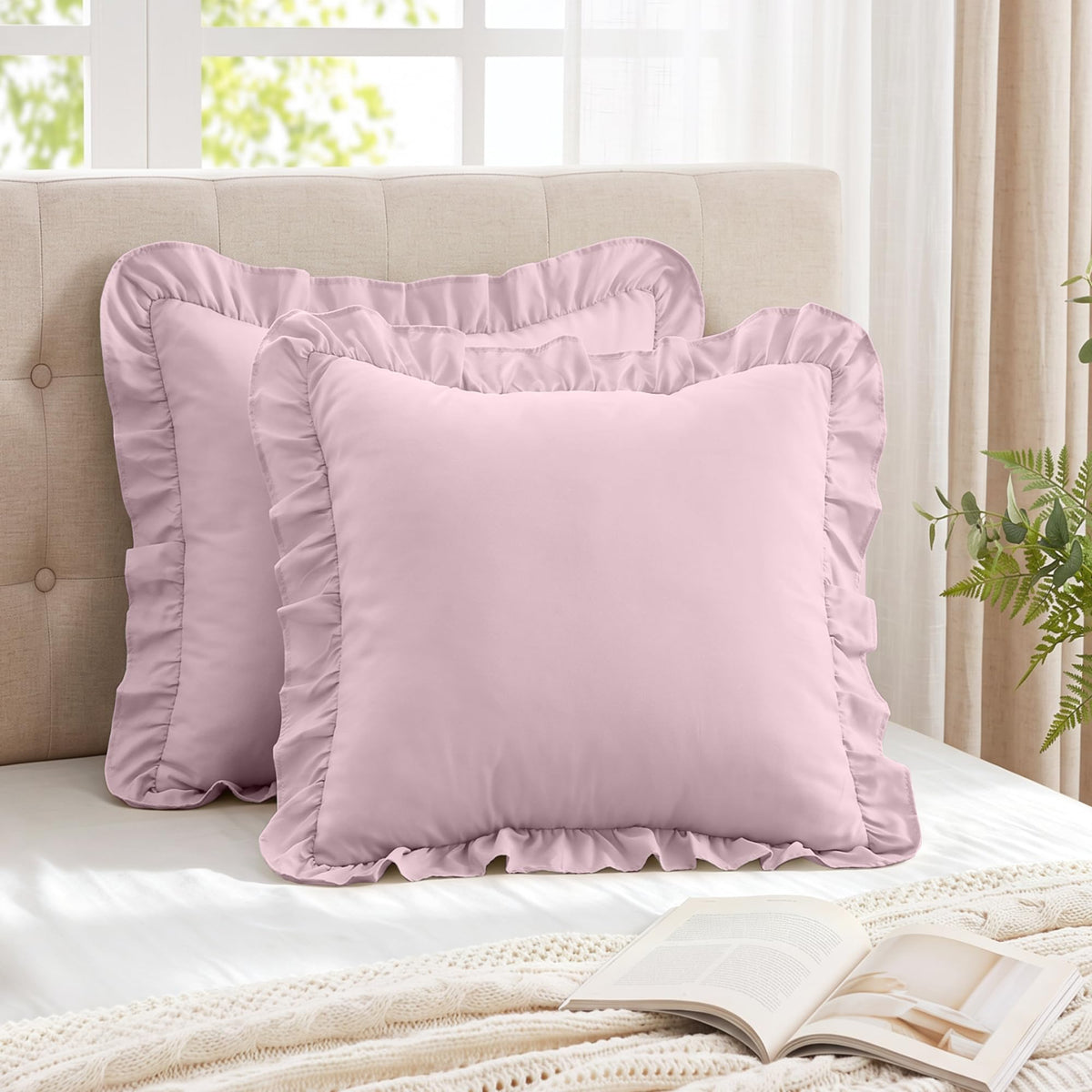 LINENLINK Ruffled Pillowcases Set of 2